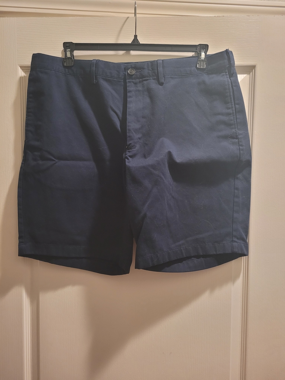 Lands' End Traditional Fit Navy Flat-Front Men's Shorts 40